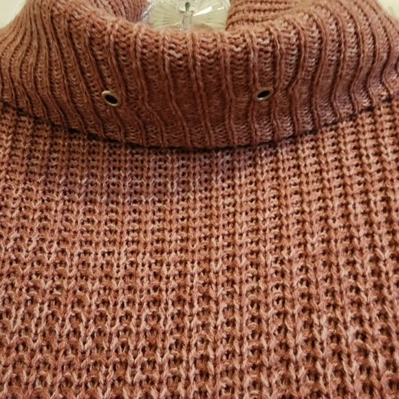 Turtleneck Sweater Pale Wine Pink Large - Picture 6 of 12